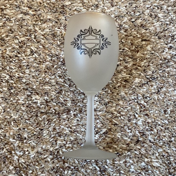 Harley-Davidson Other - Frosted Harley Davidson Wine Glass